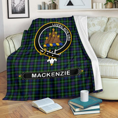 MacKenzie Family Tartan Crest Blanket