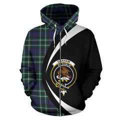 Graham of Montrose Modern Tartan Crest Zipper Hoodie - Circle Style