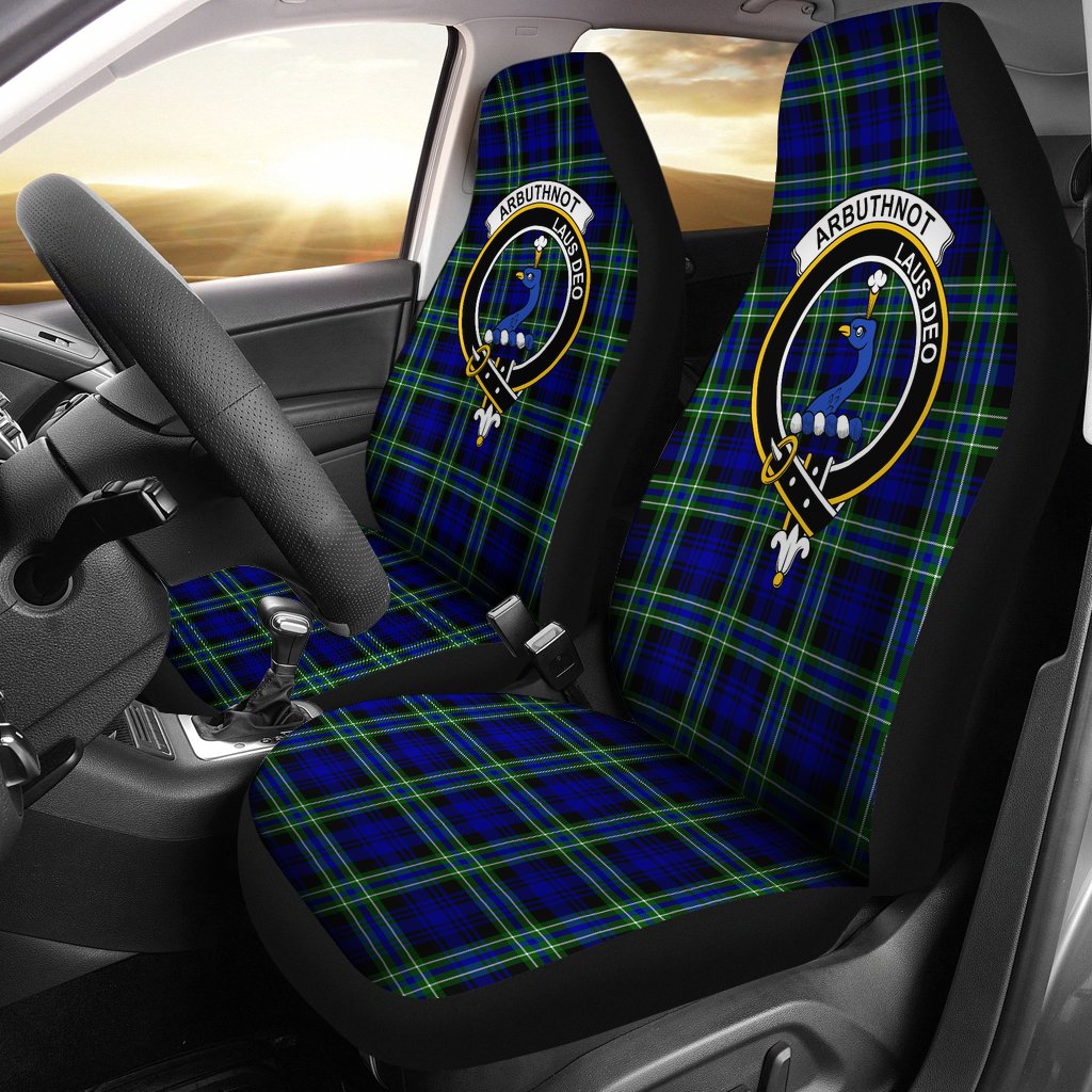 Arbuthnot Modern Tartan Crest Car Seat Cover