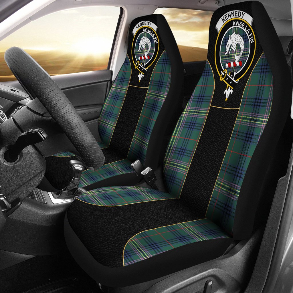 Kennedy Modern Tartan Crest Car Seat Cover