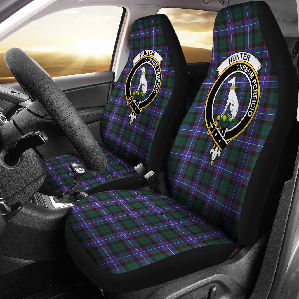 Hunter Tartan Crest Car Seat Cover