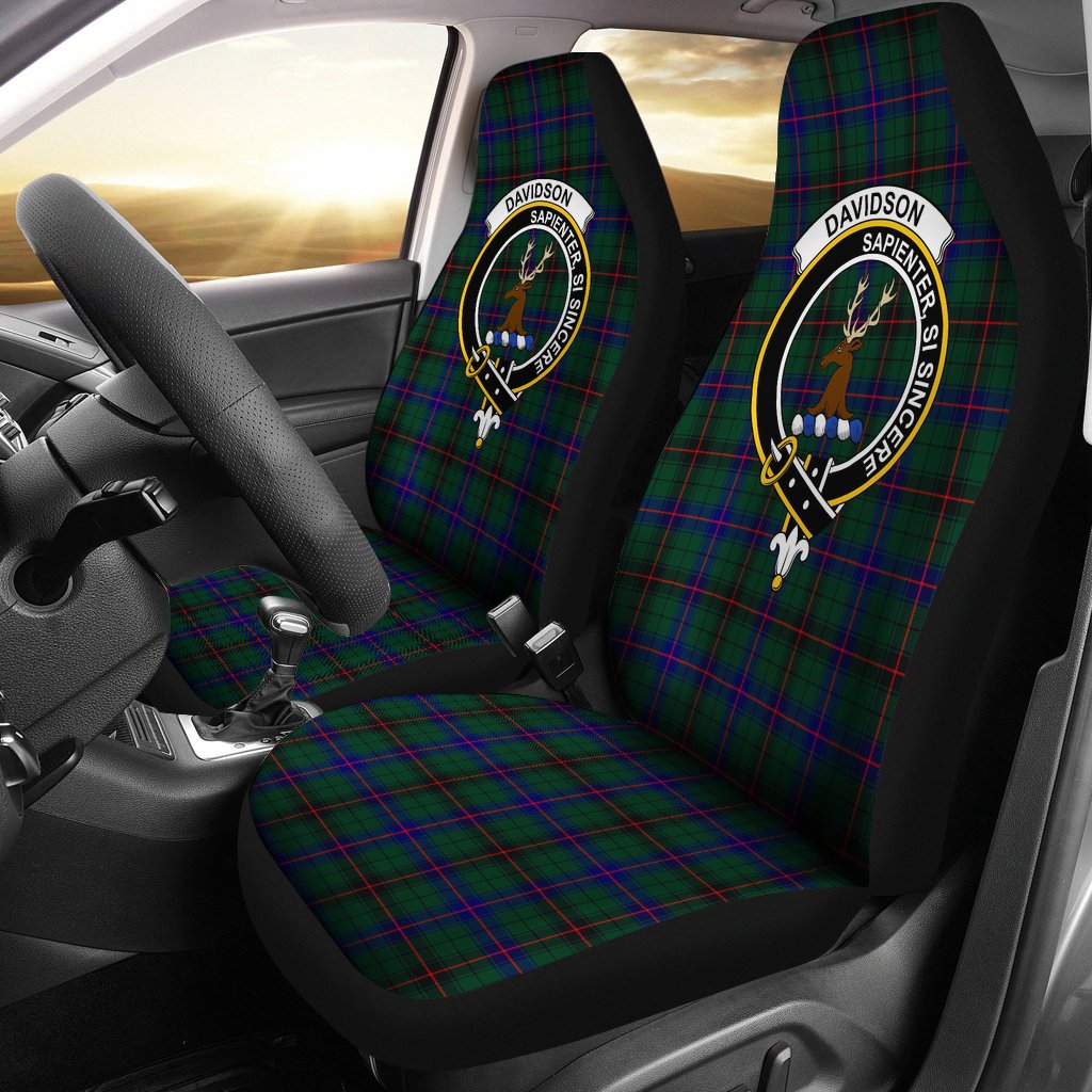 Davidson Tartan Crest Car Seat Cover