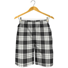 MacFarlane Black And White Ancient Tartan Men's Short