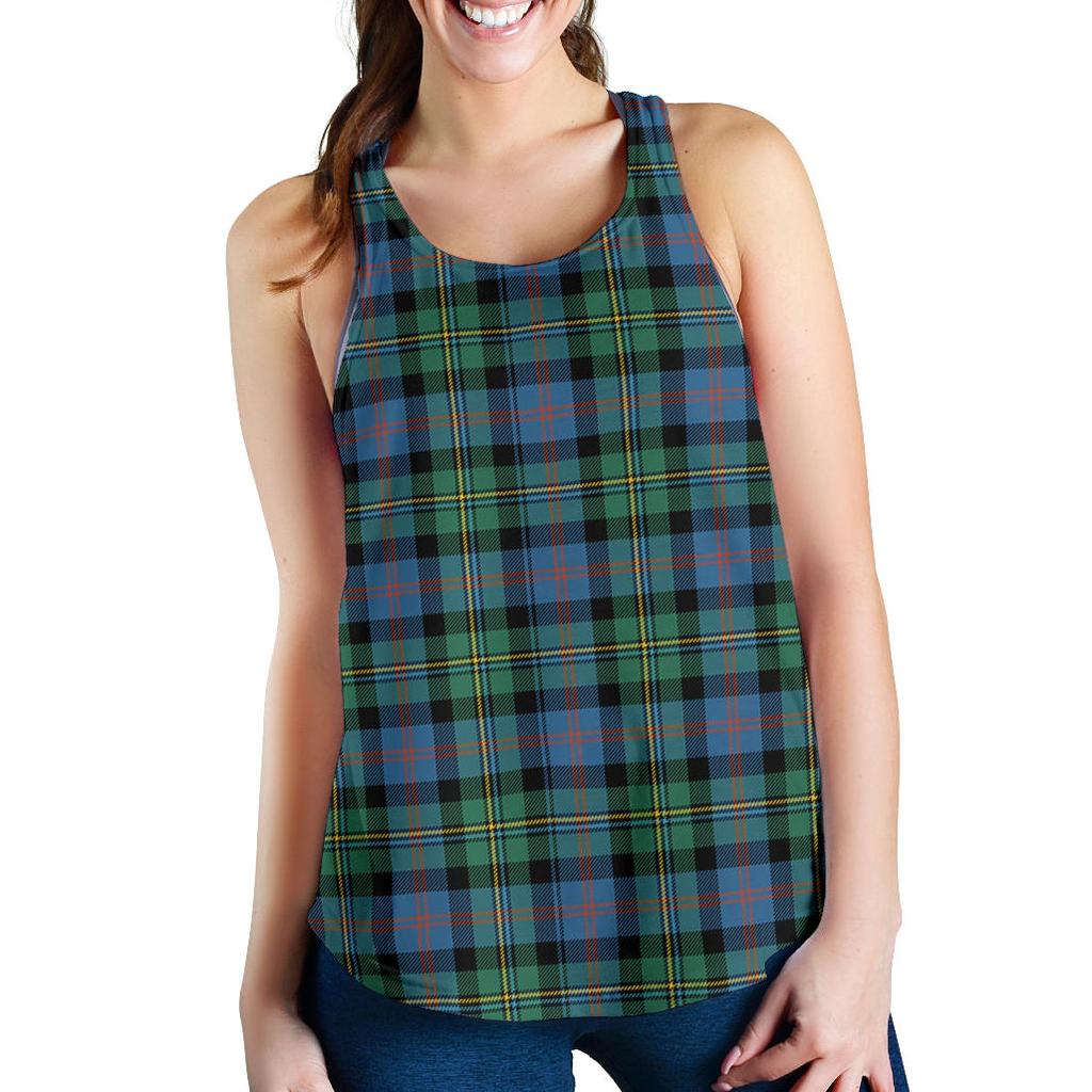 Malcolm (MacCallum) Ancient Tartan Women Racerback Tank Top