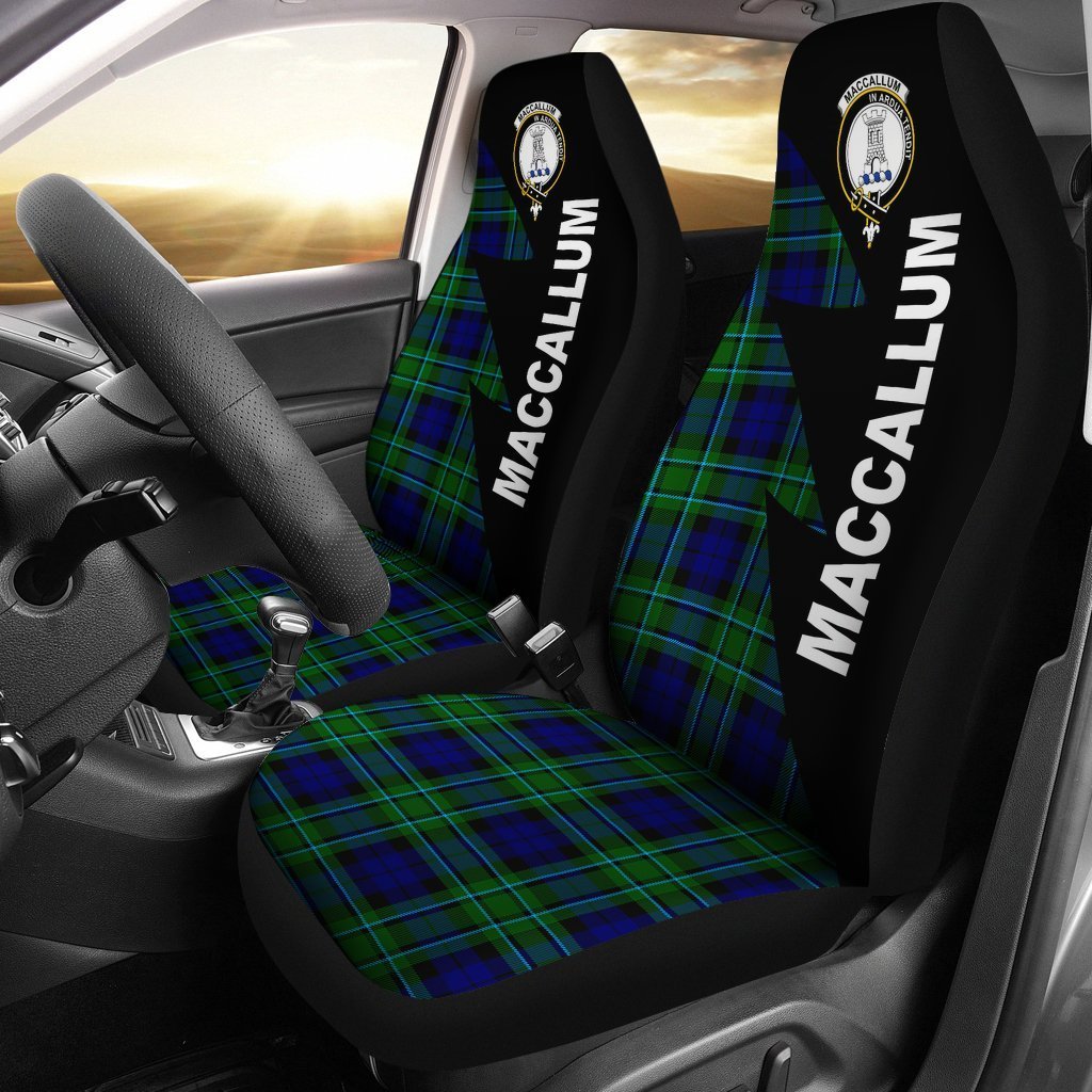 MacCallum Tartan Crest Car Seat Cover - Flash Style