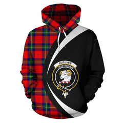 Ruthven Modern Tartan Crest Hoodie - Circle Style