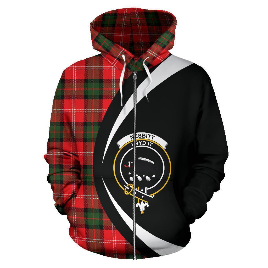 Nesbitt Modern Tartan Crest Zipper Hoodie - Circle Style