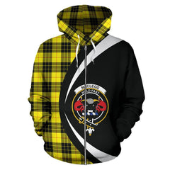 MacLeod of Lewis Modern Tartan Crest Zipper Hoodie - Circle Style