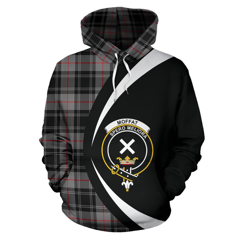 Moffat Modern Tartan Crest Hoodie - Circle Style