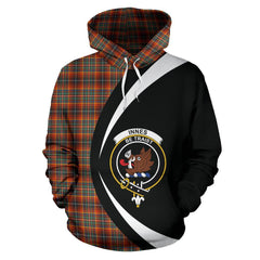 Innes Ancient Tartan Crest Hoodie - Circle Style