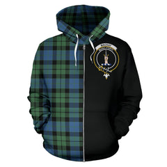 MacKay Ancient Tartan Crest Zipper Hoodie - Half Of Me Style