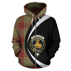 MacGillivray Hunting Ancient Tartan Crest Zipper Hoodie - Circle Style