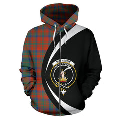 Matheson Ancient Tartan Crest Zipper Hoodie - Circle Style