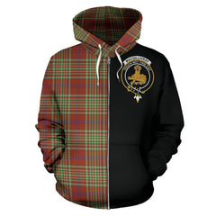 MacGillivray Hunting Ancient Tartan Crest Zipper Hoodie - Half Of Me Style