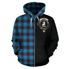 Home Ancient Tartan Crest Zipper Hoodie - Half Of Me Style