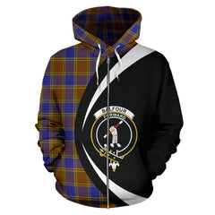 Balfour Modern Tartan Crest Zipper Hoodie - Circle Style