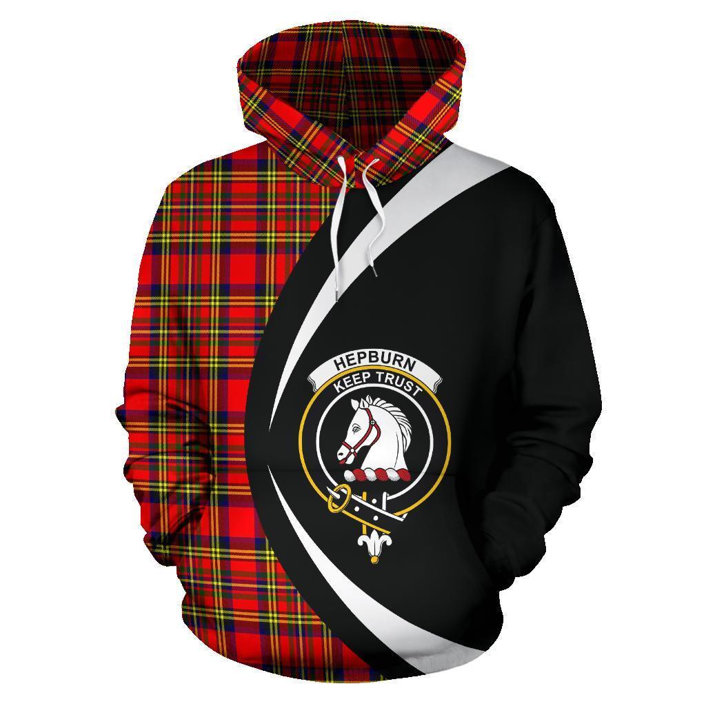 Hepburn Tartan Crest Hoodie - Circle Style