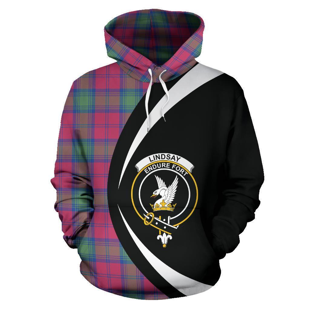 Lindsay Ancient Tartan Crest Hoodie - Circle Style