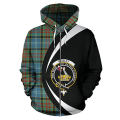 Paisley District Tartan Crest Zipper Hoodie - Circle Style