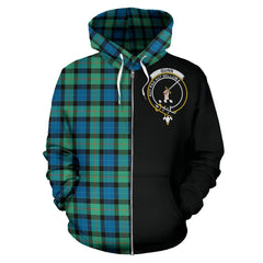 Gunn Ancient Tartan Crest Zipper Hoodie - Half Of Me Style