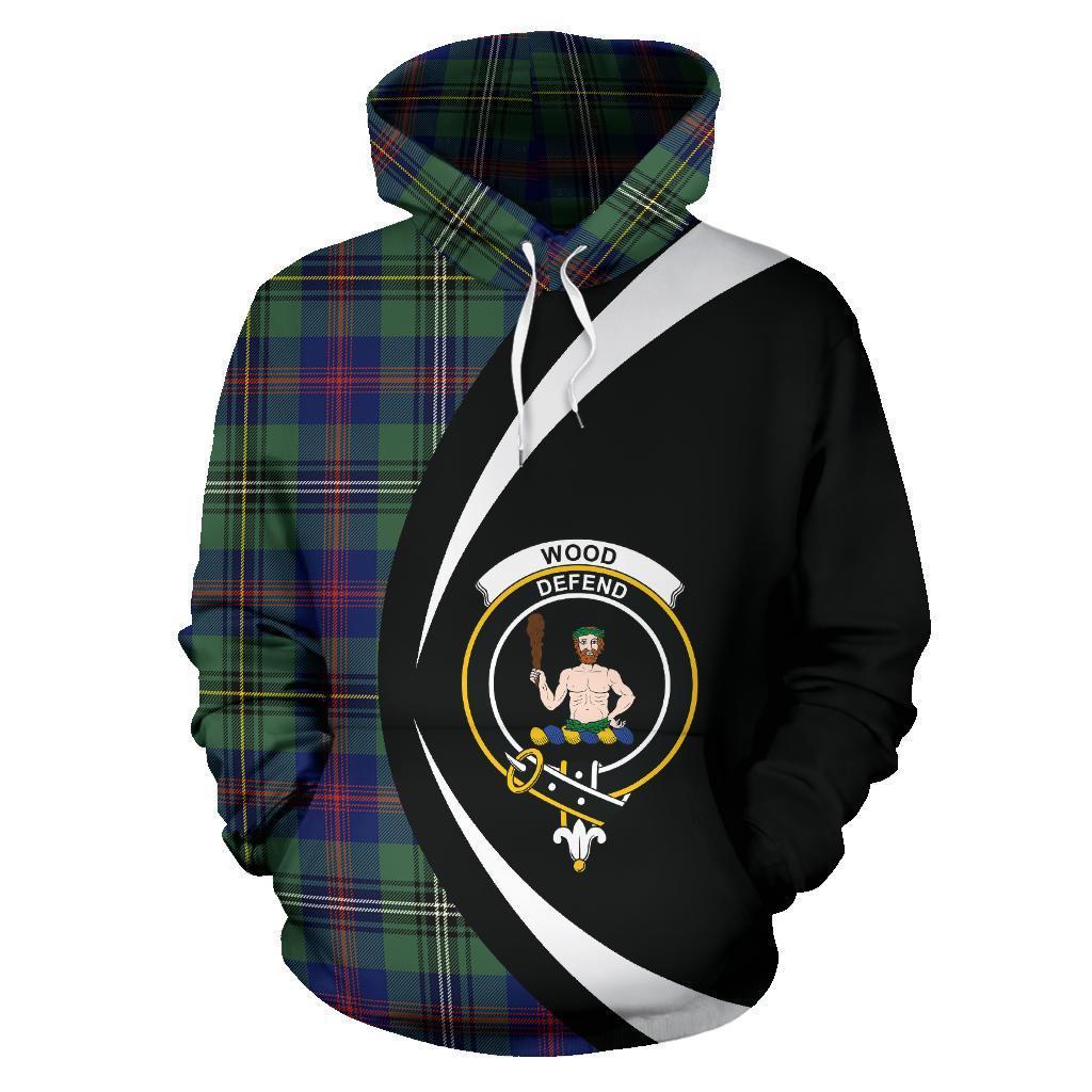 Wood Modern Tartan Crest Hoodie - Circle Style