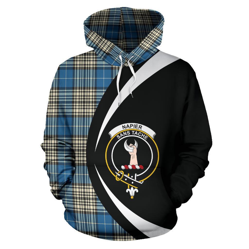 Napier Ancient Tartan Crest Hoodie - Circle Style