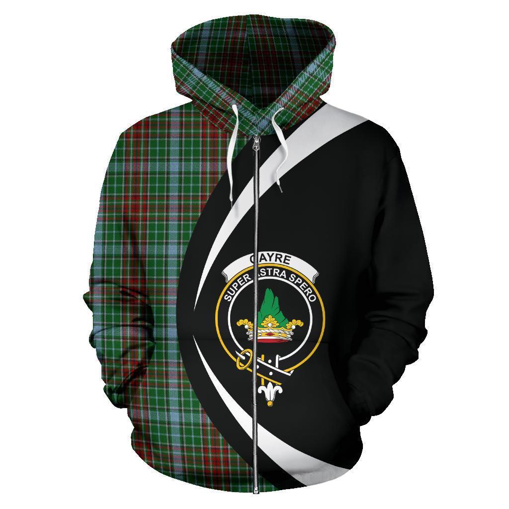 Gayre Tartan Crest Zipper Hoodie - Circle Style