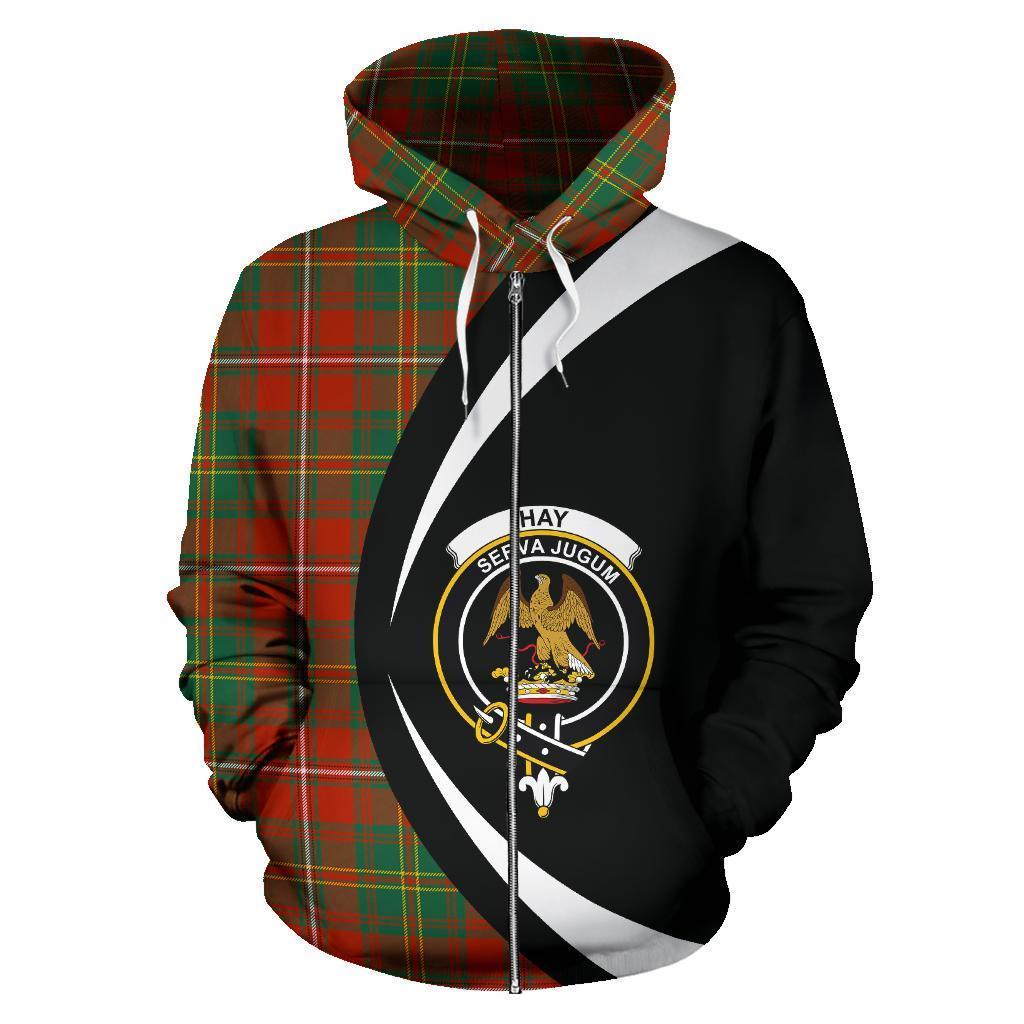 Hay Ancient Tartan Crest Zipper Hoodie - Circle Style