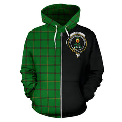 Don (Tribe-of-Mar) Tartan Crest Zipper Hoodie - Half Of Me Style