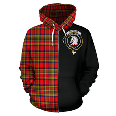 Hepburn Tartan Crest Zipper Hoodie - Half Of Me Style