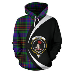 Brodie Hunting Modern Tartan Crest Hoodie - Circle Style