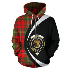 Hay Modern Tartan Crest Zipper Hoodie - Circle Style