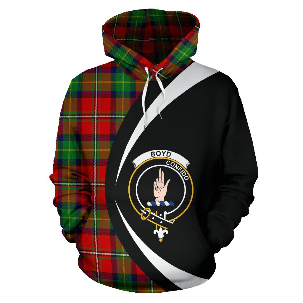 Boyd Modern Tartan Crest Hoodie - Circle Style