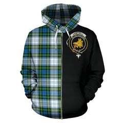 Campbell Dress Tartan Crest Zipper Hoodie - Half Of Me Style