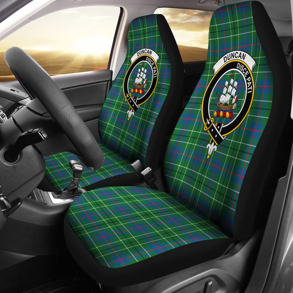 Duncan Tartan Crest Car Seat Cover