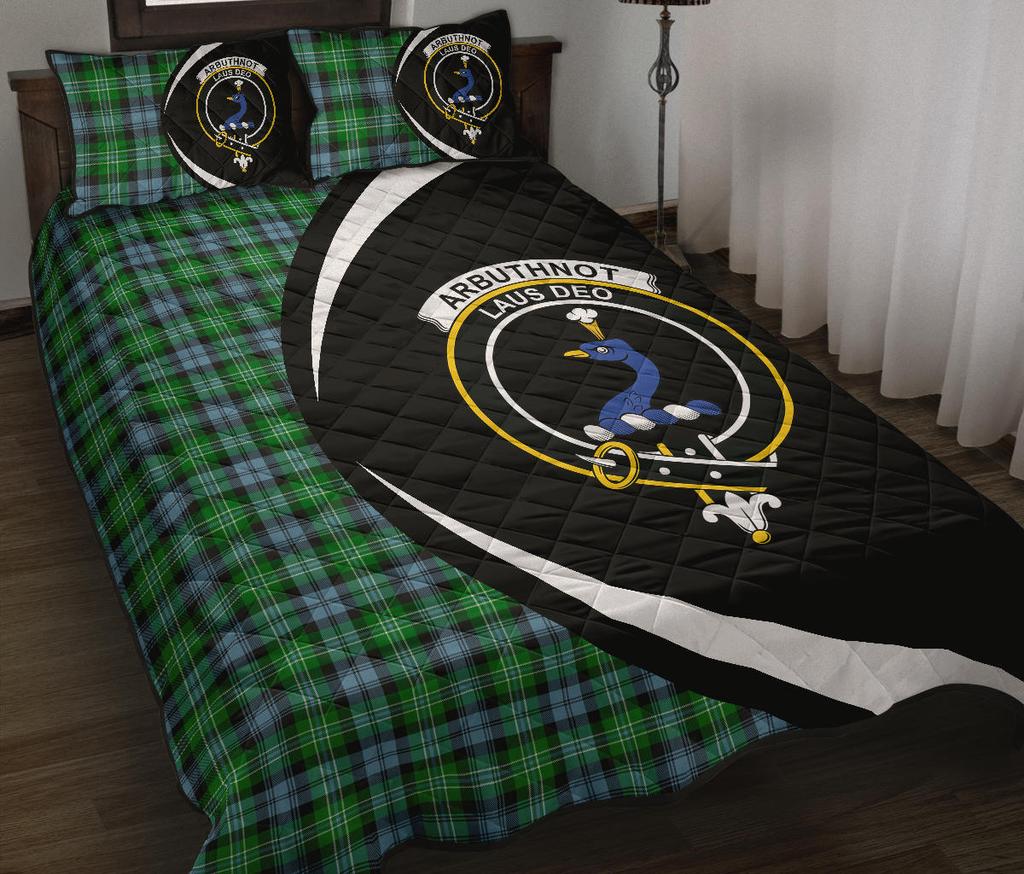 Arbuthnot Ancient Tartan Crest Circle Style Quilt Bed Set