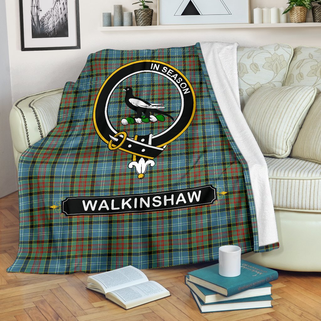 Walkinshaw Family Tartan Crest Blankets