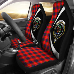 Fraser Modern Tartan Crest Circle Car Seat Cover