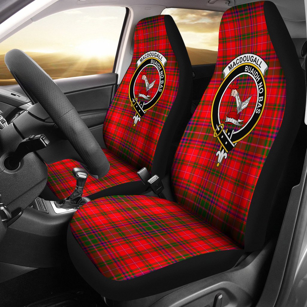 Macdougall Family Modern Tartan Crest Car Seat Cover