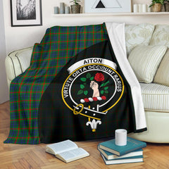 Aiton Family Tartan Crest Blanket - 3 Sizes