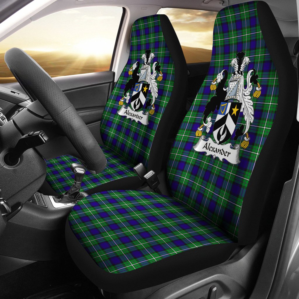 Alexander Family Tartan Crest Car Seat Cover