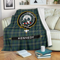 Kennedy Tartan Crest Blanket - 3 Sizes