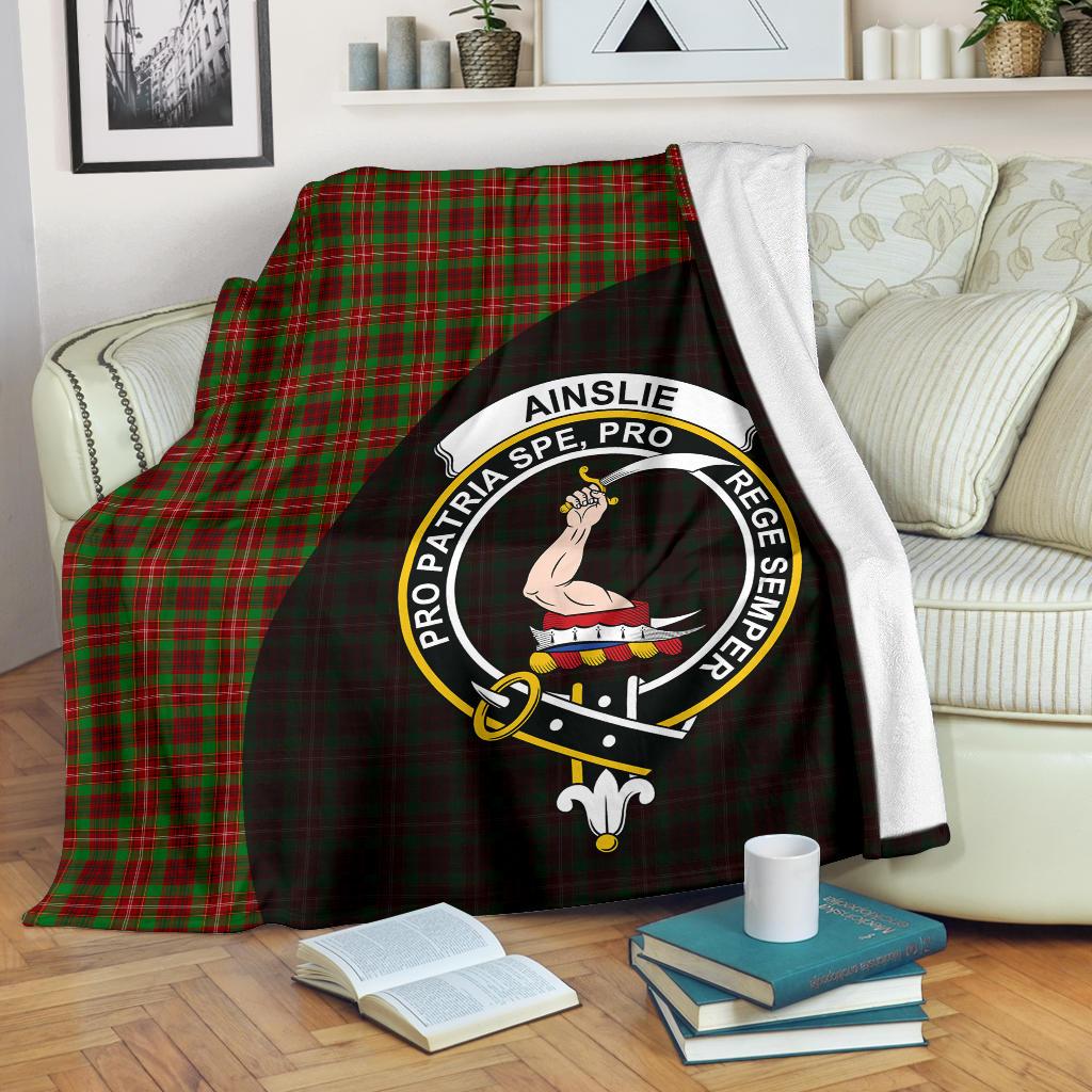 Ainslie Tartan Crest Blanket - 3 Sizes