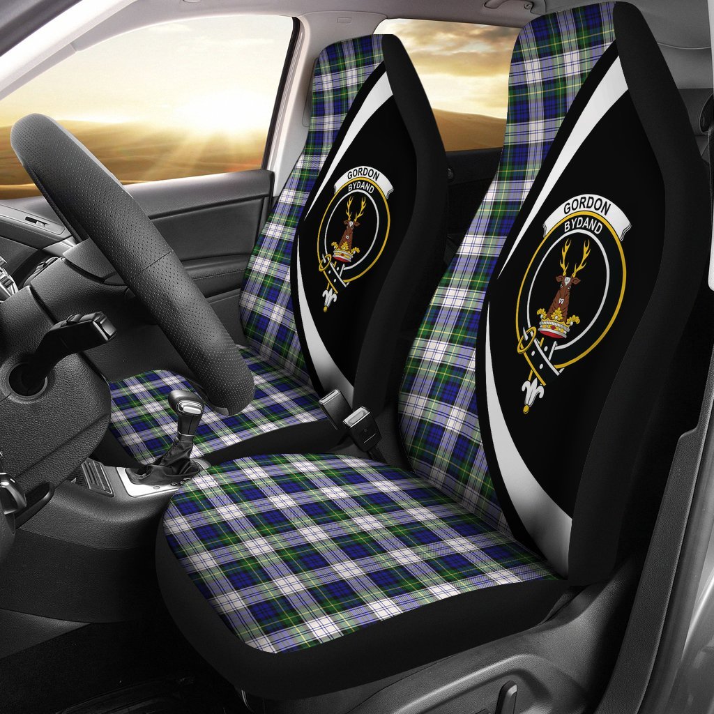 Gordon Dress Modern Tartan Crest Car Seat Cover