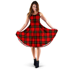 Wallace Hunting - Red Tartan Midi Dress