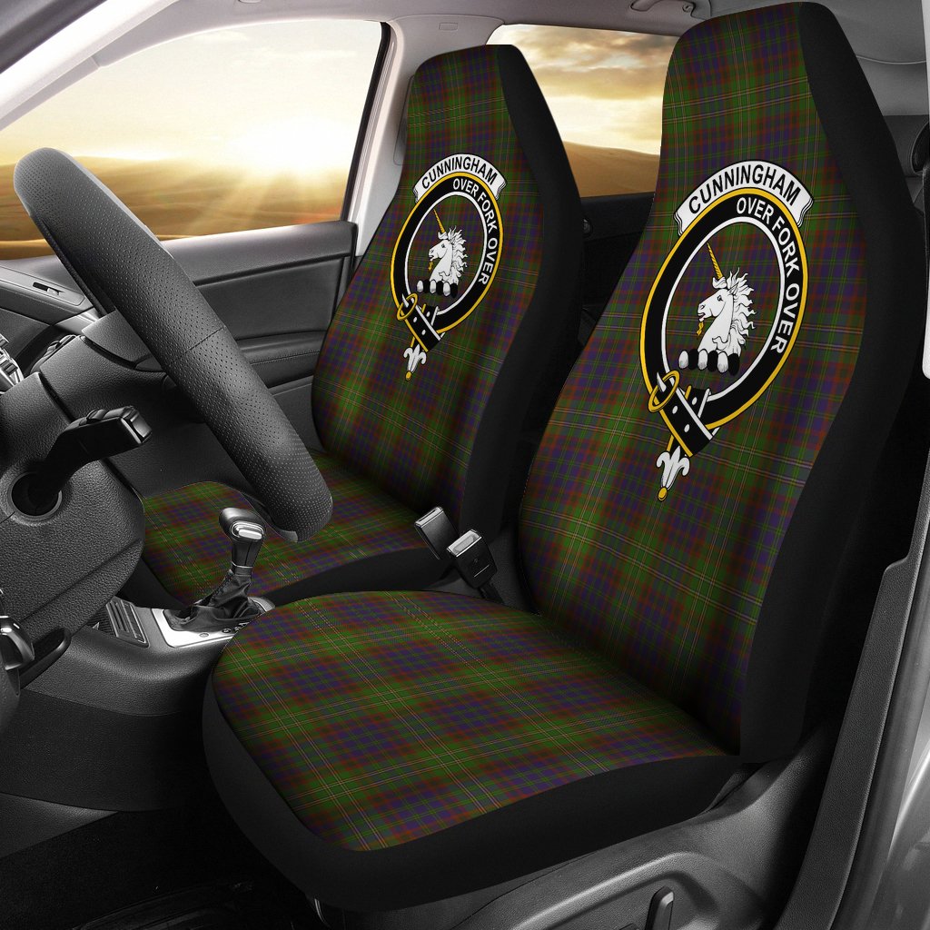Cunningham Tartan Crest Car Seat Cover