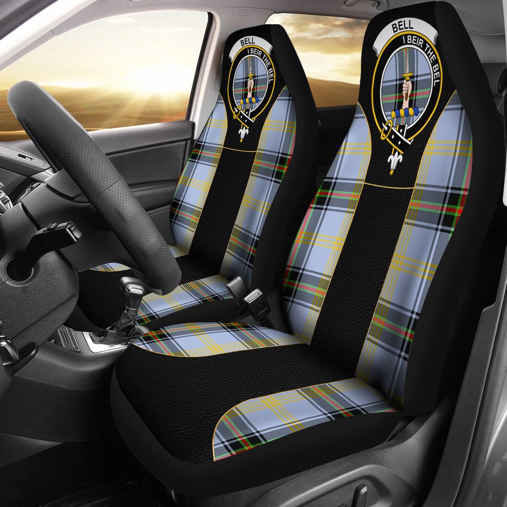 Bell of the Borders Tartan Crest Car Seat Cover - Special Version