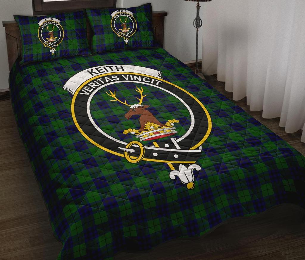Keith Modern Tartan Crest Quilt Bed Set
