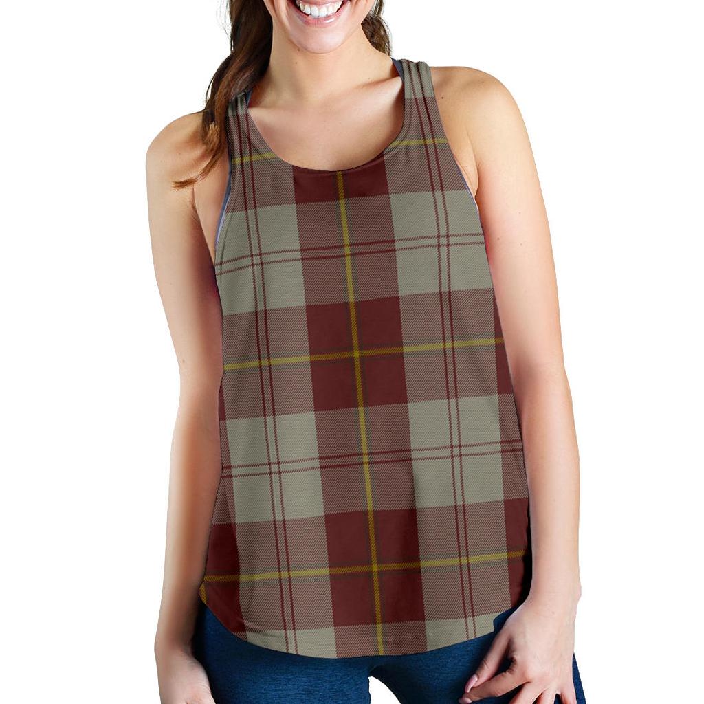 Cunningham Burgundy Dancers Tartan Women Racerback Tank Top