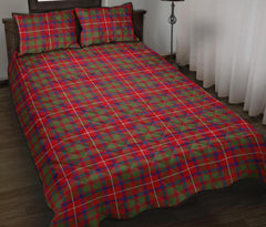 Shaw Red Modern Tartan Quilt Bed Set